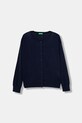 United Colors of Benetton kardigan za djecu s pamukom mornarsko plava 19DKC500Z.G.Stagionale