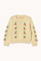 Tinycottons sweter bawełniany dziecięcy MINI CHERRIES SWEATER SS26.387 żółty SS26
