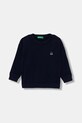 United Colors of Benetton sweter dziecięcy bawełniany granatowy 120YG1019.P.Stagionale