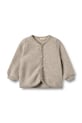 Wheat kardigan wełniany niemowlęcy wełna beżowy 6422k.786