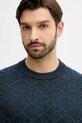 Calvin Klein Jeans sweter bawełniany granatowy LV04RE301G