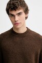 Les Deux sweter z dodatkiem wełny brązowy 1001697