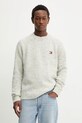 Tommy Jeans sweter z dodatkiem wełny okrągły beżowy DM0DM22353
