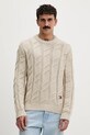 Tommy Jeans sweter bawełniany bawełna beżowy DM0DM22355