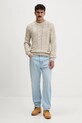 Tommy Jeans sweter bawełniany DM0DM22355 beżowy SS26