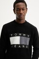 Πουλόβερ με συνδυασμό αλπακά Tommy Jeans μαύρο DM0DM22860