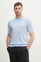 BOSS t-shirt wełniany H-Umauro regular niebieski 50560476