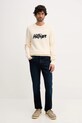 Tommy Hilfiger sweter bawełniany MW0MW41647 beżowy SS26