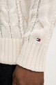 Tommy Hilfiger sweter z dodatkiem wełny MW0MW42584 beżowy