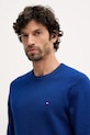 Tommy Hilfiger sweter bawełniany niebieski MW0MW41643