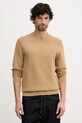 Tommy Hilfiger sweter bawełniany wzorzyste brązowy MW0MW41643