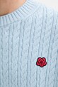 Kenzo sweter z dodatkiem wełny FG55PU7703LK niebieski