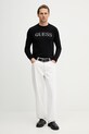 Βαμβακερό πουλόβερ Guess KANE M6RR19.Z4451 μαύρο SS26