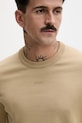 Bavlnený sveter HUGO San Cassius-C2 béžová 50553588