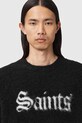 AllSaints sweter z dodatkiem wełny czarny M053KD