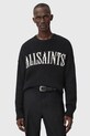 AllSaints sweter z dodatkiem alpaki okrągły czarny M044KD