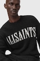 AllSaints sweter z dodatkiem alpaki czarny M044KD