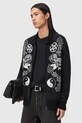 AllSaints kardigan z dodatkiem alpaki M056KD czarny