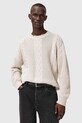 Πουλόβερ με προσθήκη μαλλιού AllSaints στρογγυλό μπεζ M031KD