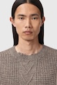 AllSaints sweter z dodatkiem wełny beżowy M031KD
