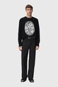 AllSaints sweter z dodatkiem alpaki czarny M026KE