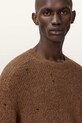AllSaints sweter z dodatkiem wełny brązowy M028KD