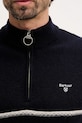 Barbour sweter wełniany Kepwick granatowy MKN1708