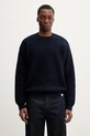 Carhartt WIP maglione con lana Bishop Sweater girocollo blu navy I035591.1CXX