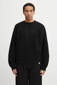 Carhartt WIP sweter z dodatkiem wełny Bishop Sweater okrągły czarny I035591.89XX