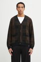 Carhartt WIP kardigan z dodatkiem wełny Everson Cardigan cienka czarny I035978.3PHXX