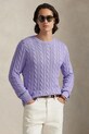 Polo Ralph Lauren sweter bawełniany 5/1 ROVING COTTON gładkie fioletowy 710775885531