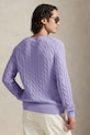 Polo Ralph Lauren sweter bawełniany 5/1 ROVING COTTON 710775885531 fioletowy SS26