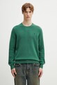 Vlněný svetr Polo Ralph Lauren 2/15 WOOL/CASH RWS hladký zelená 710878292502