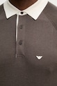 Polo tričko s prímesou hodvábu Emporio Armani EM004622.AF25247 hnedá