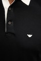 Polo tričko s prímesou hodvábu Emporio Armani EM004622.AF25247 čierna