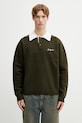 Вовняний светр Axel Arigato Sonny Polo Sweater гладкий зелений A3721001