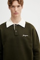 Вовняний светр Axel Arigato Sonny Polo Sweater зелений A3721001
