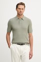 Trussardi úpletové polo tričko pánske bavlnené zelená M0558000060N