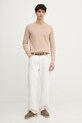 Trussardi sweter męski z bawełną M0598000064N beżowy SS26