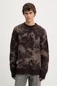 G-Star sweter z dodatkiem wełny Loose jacquard aplikacja brązowy D27246.E586.H519