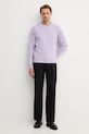 Sisley sweter bawełniany 1VWXS104Q fioletowy SS26