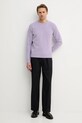 Bombažen pulover Sisley 1VWXS104Q vijolična SS26