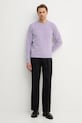Bombažen pulover Sisley 1VWXS104Q vijolična SS26