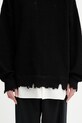 MM6 Maison Margiela sweter bawełniany SH0HL0037.M13220.900 czarny