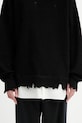 MM6 Maison Margiela sweter bawełniany SH0HL0037.M13220.900 czarny