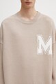 MM6 Maison Margiela sweter z dodatkiem wełny beżowy SH0HL0039.M13206.115