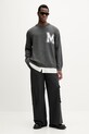 MM6 Maison Margiela sweter z dodatkiem wełny SH0HL0039.M13206.855M szary SS26