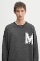 Свитер с добавлением шерсти MM6 Maison Margiela серый SH0HL0039.M13206.855M