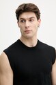 United Colors of Benetton pánska bavlnená vesta čierna 1098U401R