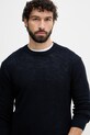United Colors of Benetton sveter pánsky s prímesou ľanu tmavomodrá 1DC3U10BK